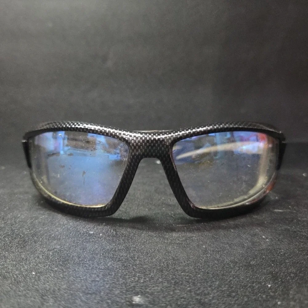 ORR‎ Safety XP750 Carbon Fiber Pattern Blue Mirror Lens ANSI Z87+ Glasses Mens